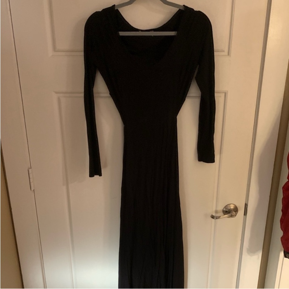 Express Black Cut Out Black Maxi Dress
